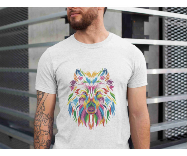 Remera Lobo colors