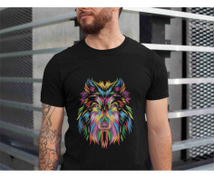 Remera Lobo colors